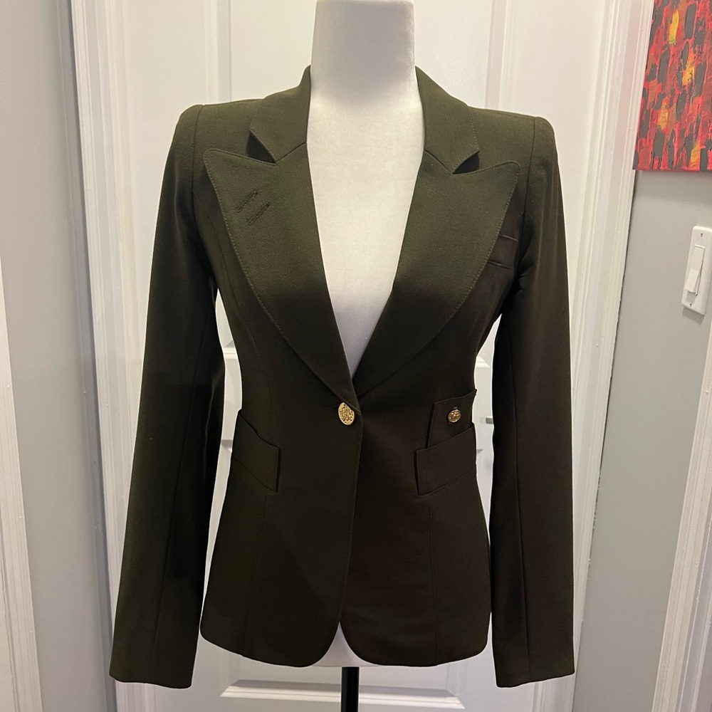 Smythe Olive Green Tailored Blazer - Picture 3 of 6